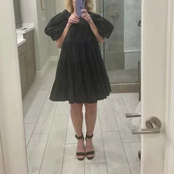 CINQ A SEPT ETHEL A-LINE BABYDOLL DRESS NAVY BLUE SIZE 2 NWT - Picture 16 of 16